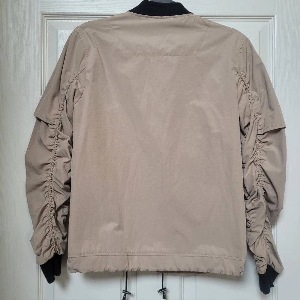 *NWOT* Antioch Ruched Sleeve Bomber Jacket Streetwear Lightweight Coat Sz S - Picture 3 of 9